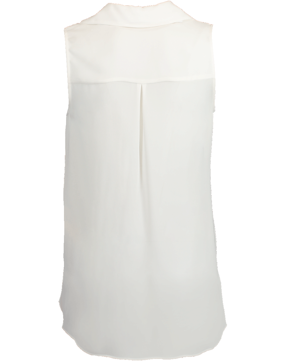 L'AGENCE-Sleeveless Draped Blouse-