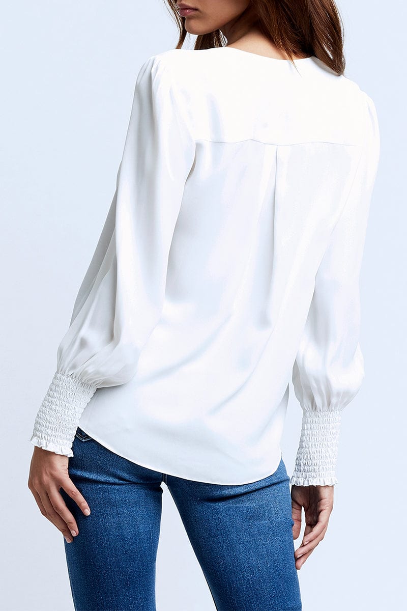 L'AGENCE-Enzo Cross Front Blouse-