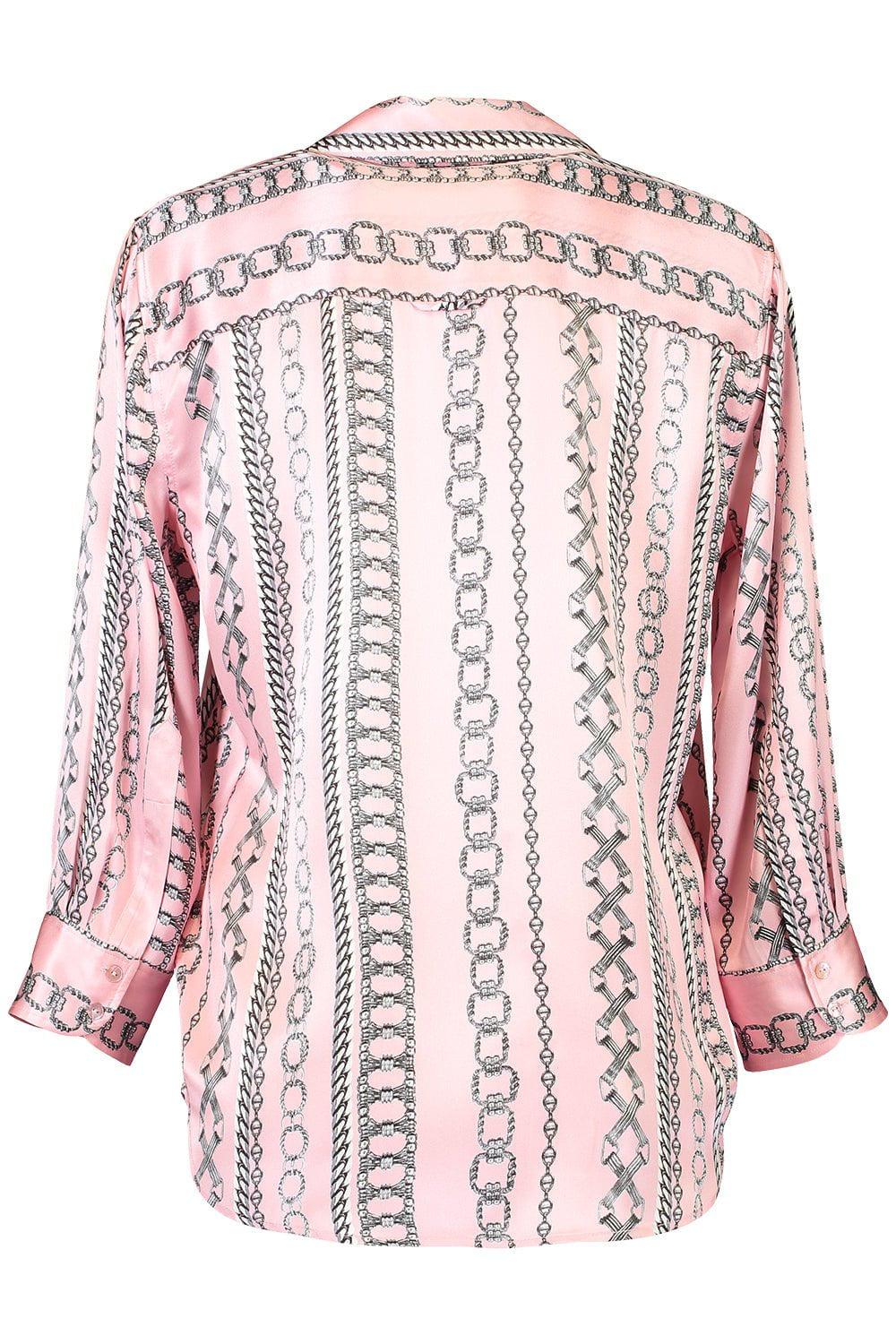 L'AGENCE-Dani Blouse - Light Pink Multi-