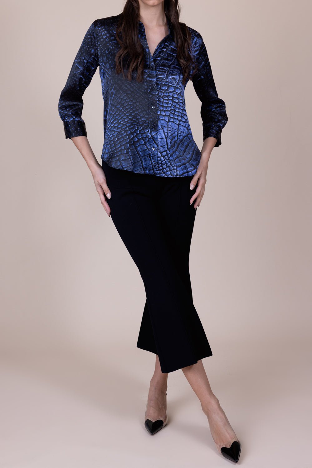 L'AGENCE-Dani Blouse - Midnight Croc-