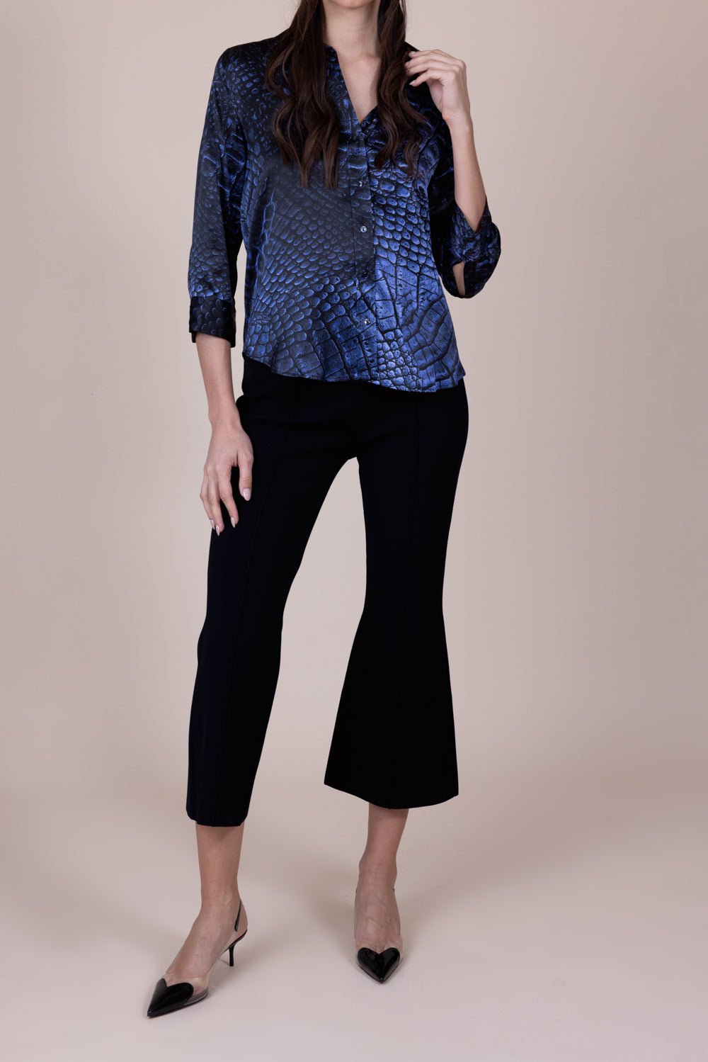 L'AGENCE-Dani Blouse - Midnight Croc-