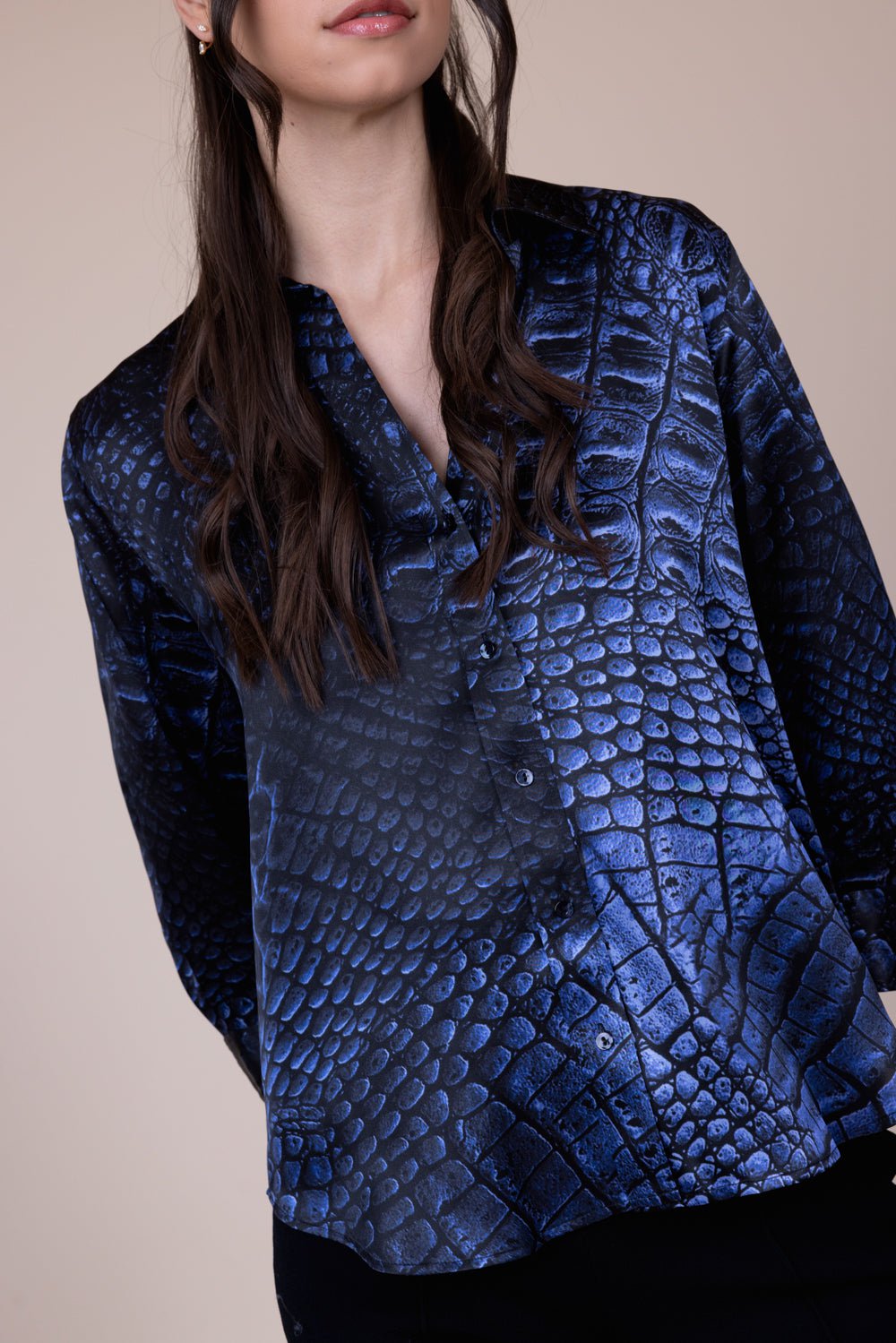 L'AGENCE-Dani Blouse - Midnight Croc-