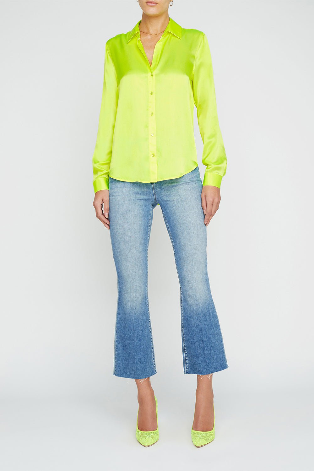 L'AGENCE-Tyler Blouse - Neon Citrus-