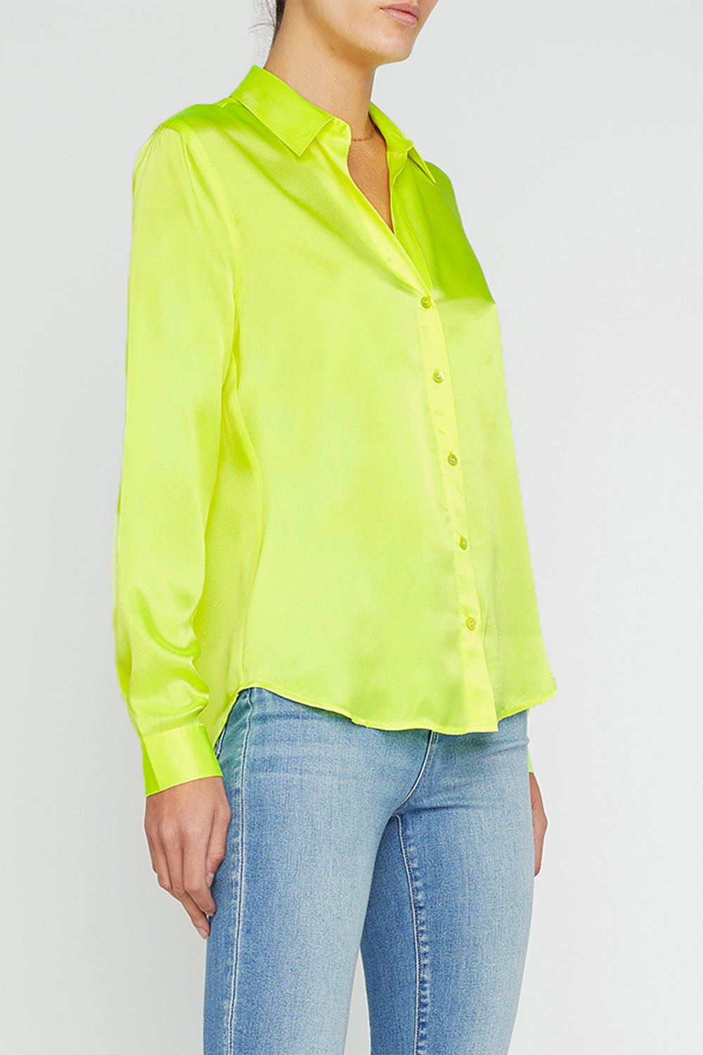 L'AGENCE-Tyler Blouse - Neon Citrus-