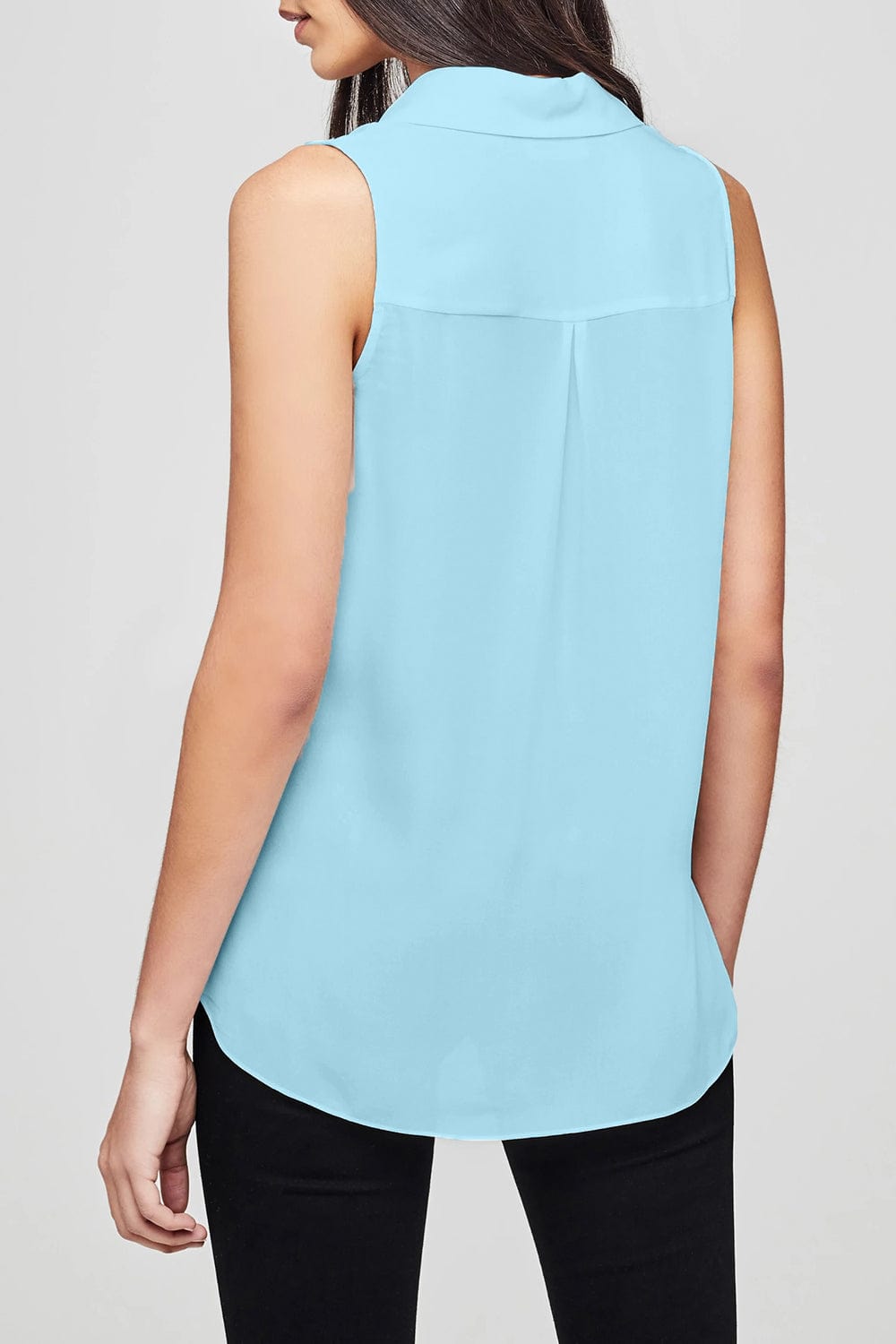 L'AGENCE-Freja Draped Blouse - Sea-