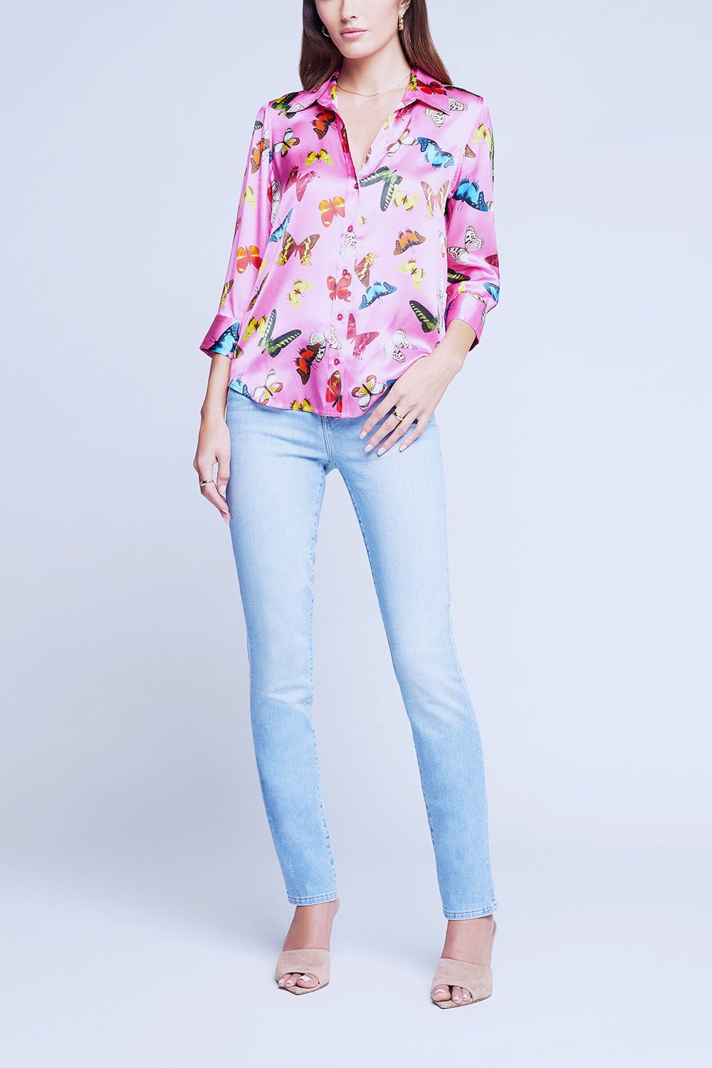 L'AGENCE-Dani Blouse - Sugar Plum Butterflies-