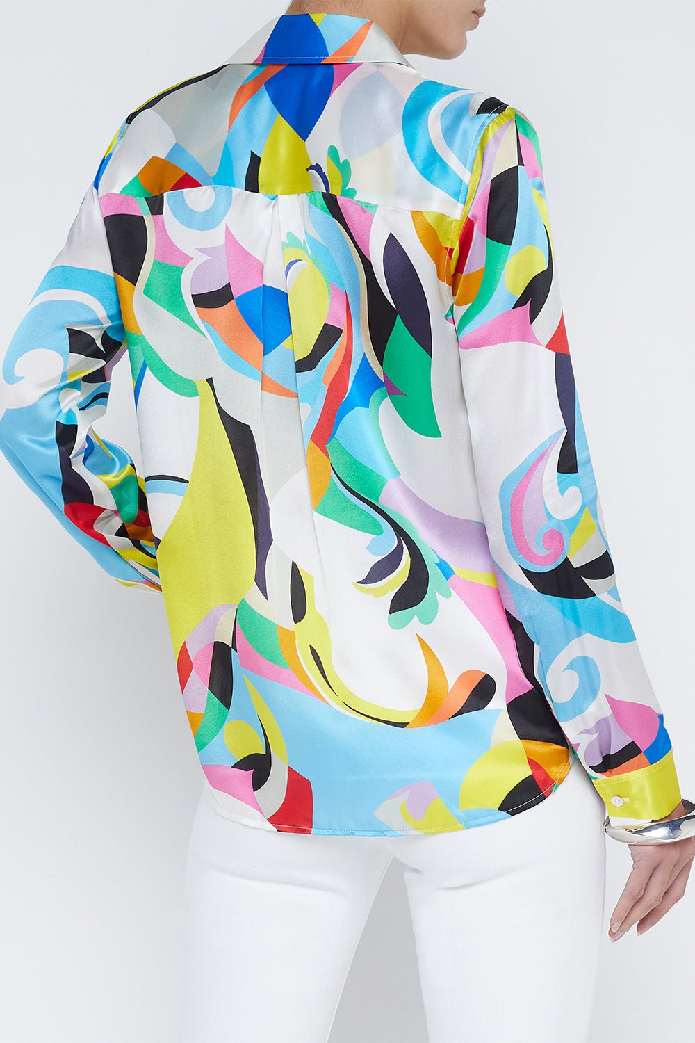 L'AGENCE-Tyler Blouse - Small Multi Kaleidoscope-