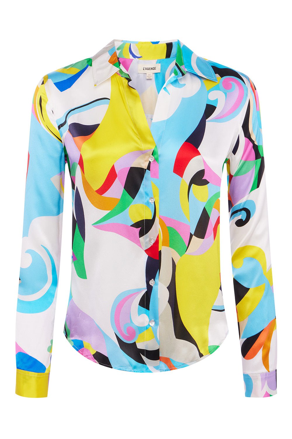 L'AGENCE-Tyler Blouse - Small Multi Kaleidoscope-