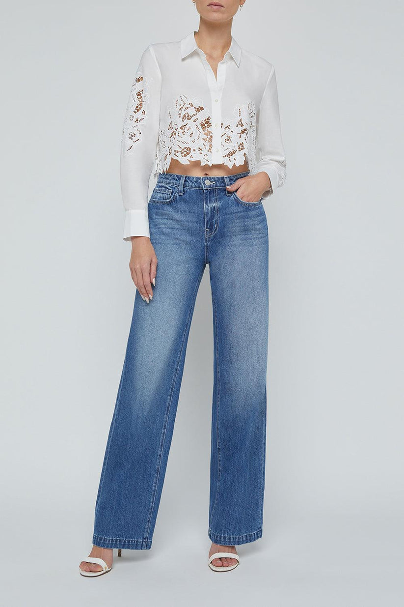 Seychelle Cropped Blouse-WHITE-XS-CLOTHINGTOPBLOUSE-L'AGENCE