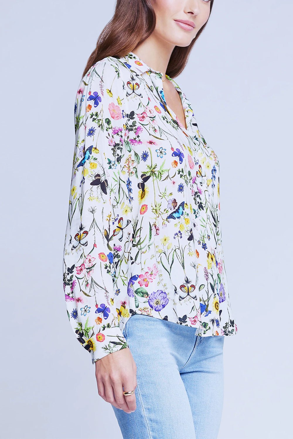 L'AGENCE-Holly Blouse - White Multi-