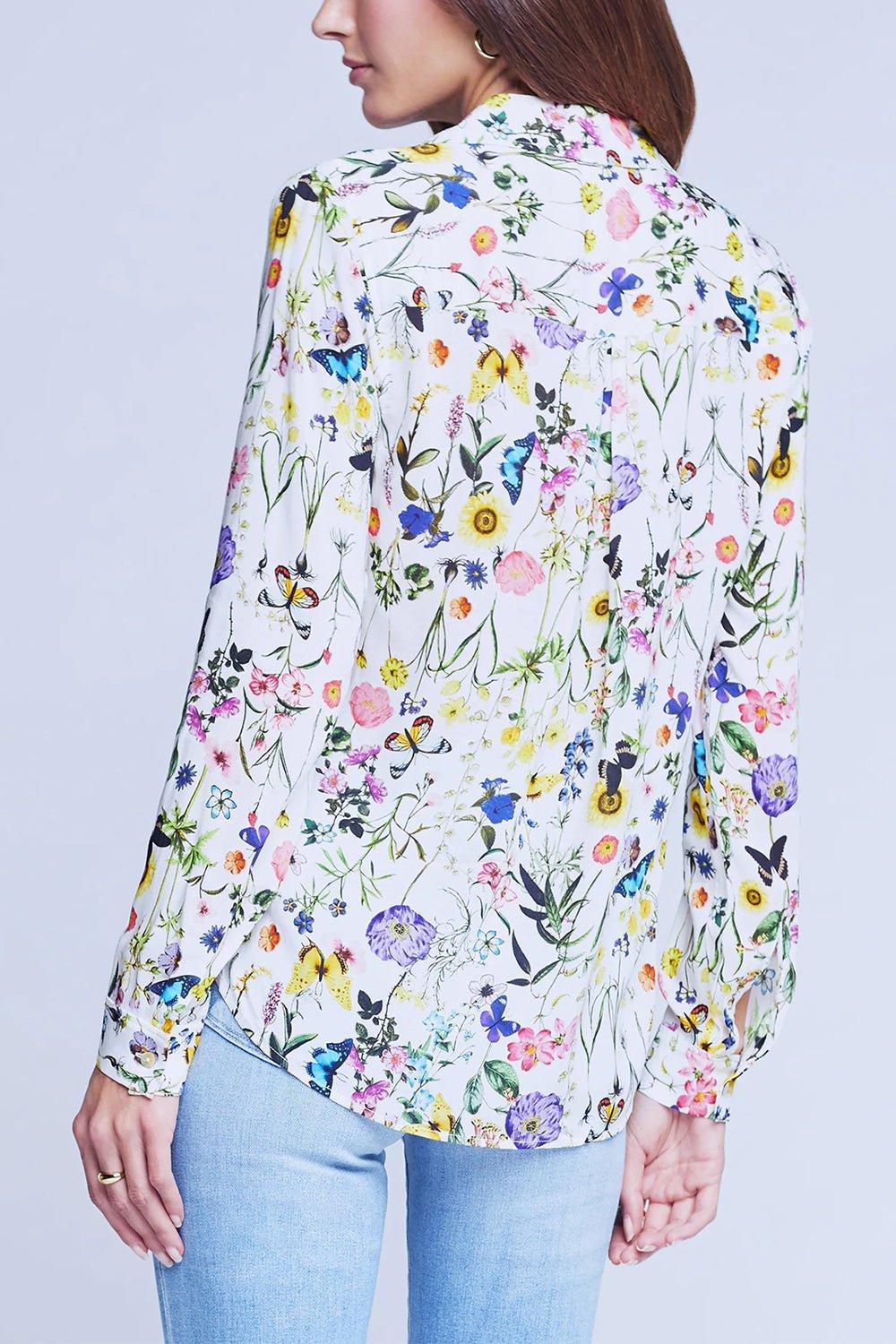 L'AGENCE-Holly Blouse - White Multi-