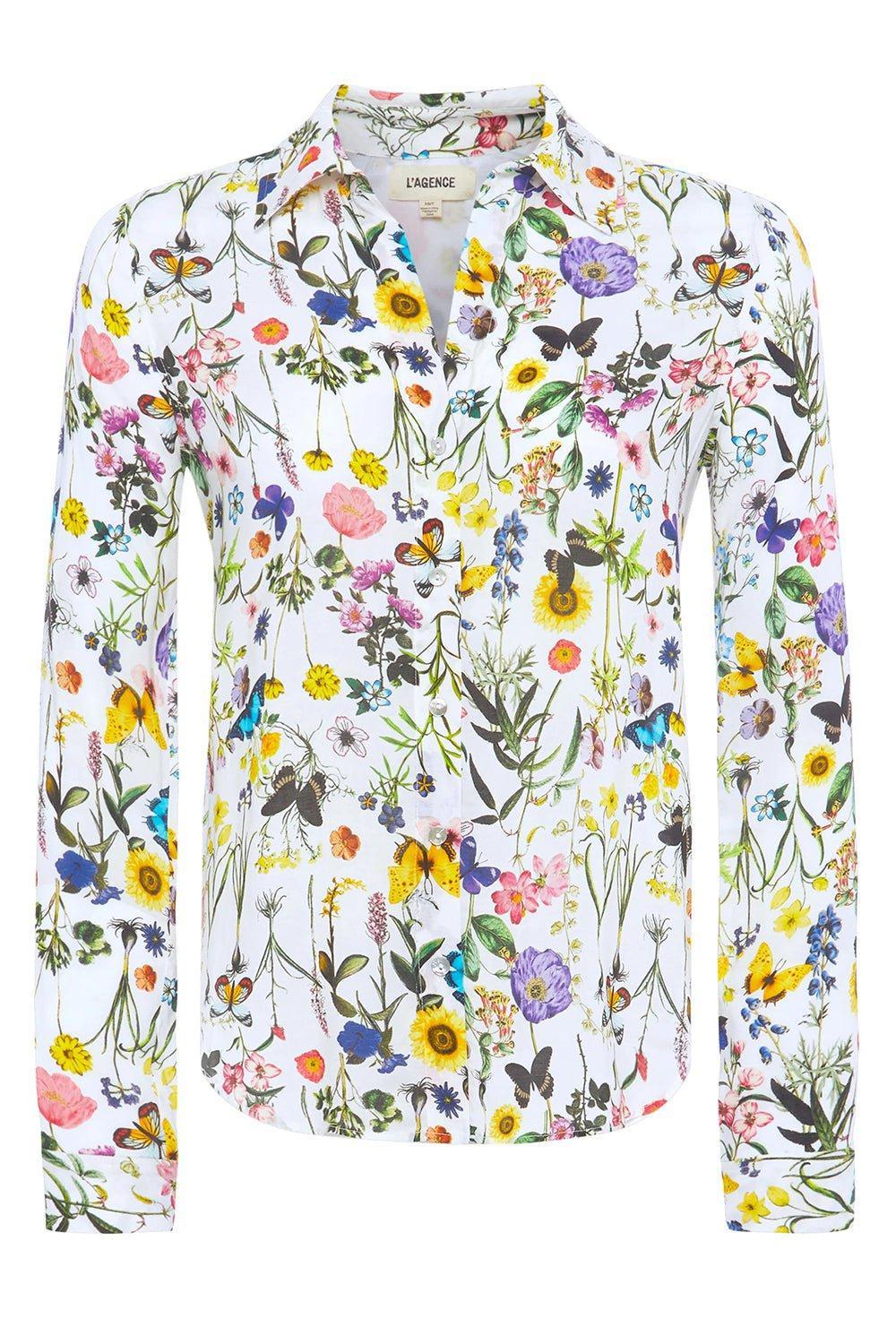 L'AGENCE-Holly Blouse - White Multi-