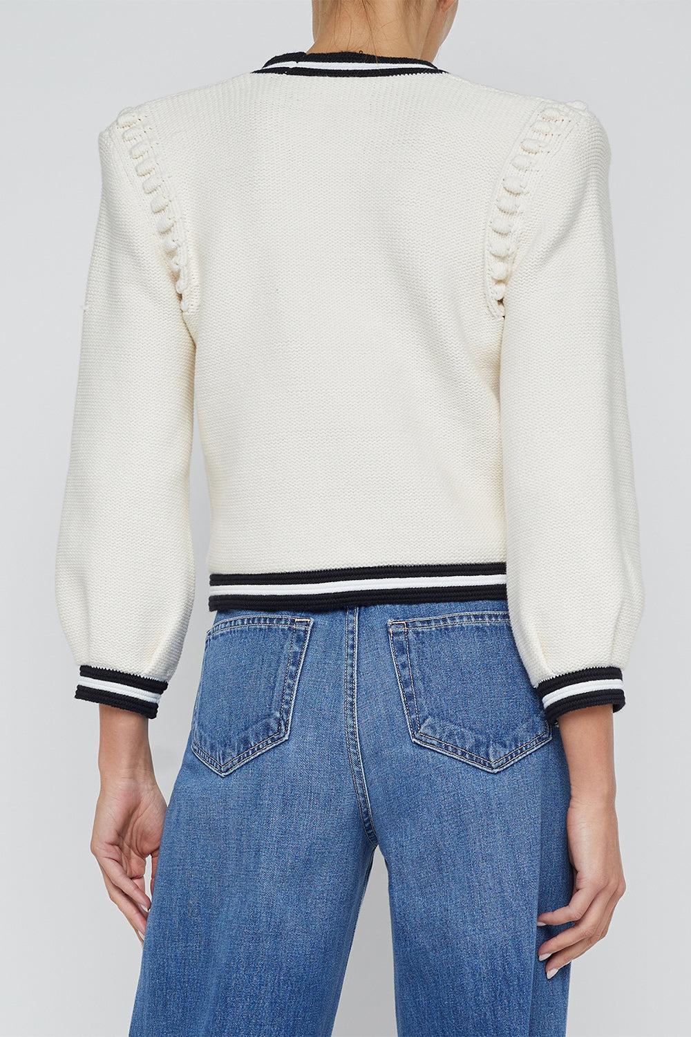 Kaito Cardigan-IVOR/BLK-XS-CLOTHINGTOPCARDIGAN-L'AGENCE