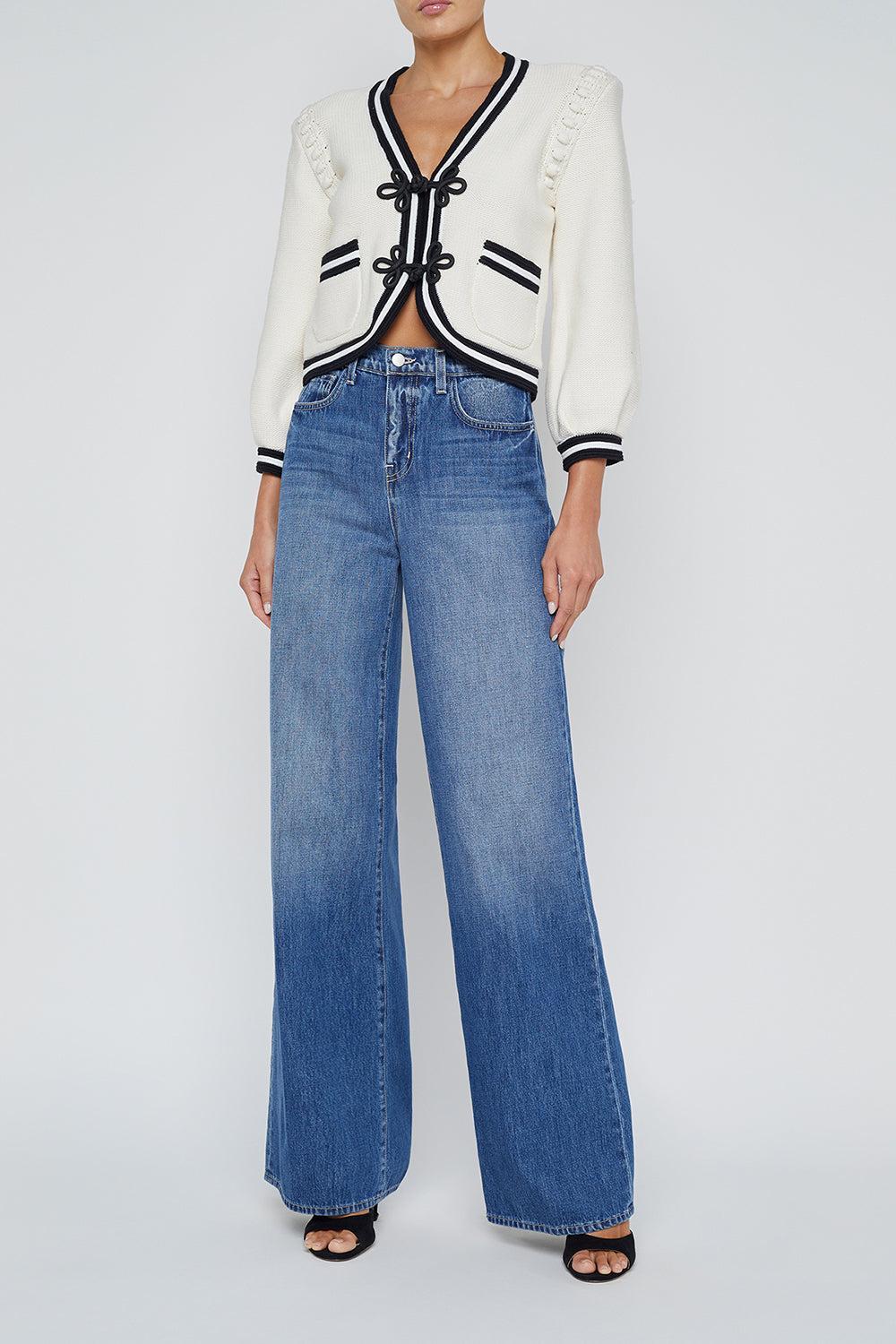 Kaito Cardigan-IVOR/BLK-XS-CLOTHINGTOPCARDIGAN-L'AGENCE