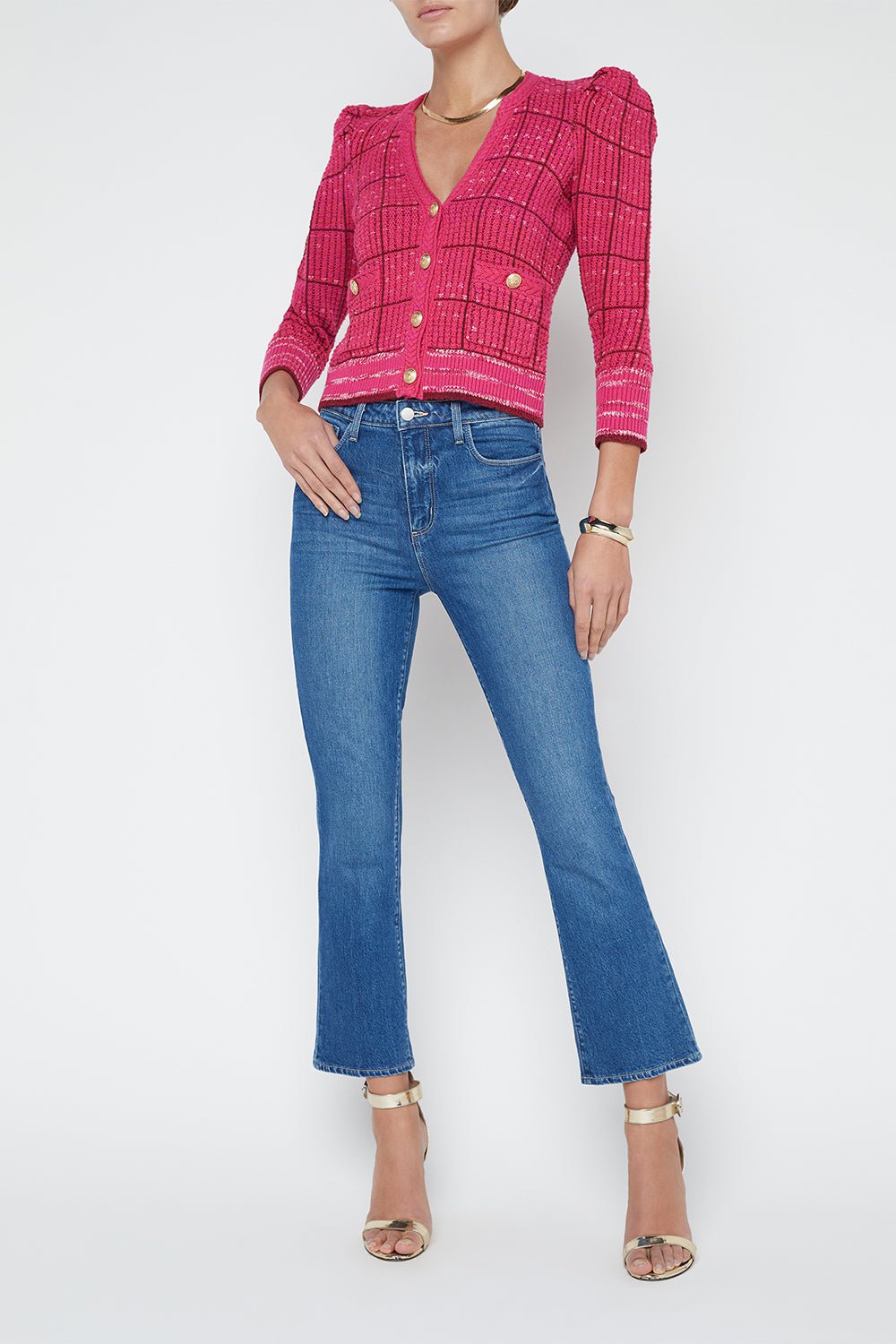 L'AGENCE-Jenni Cardigan - Pink Multi-