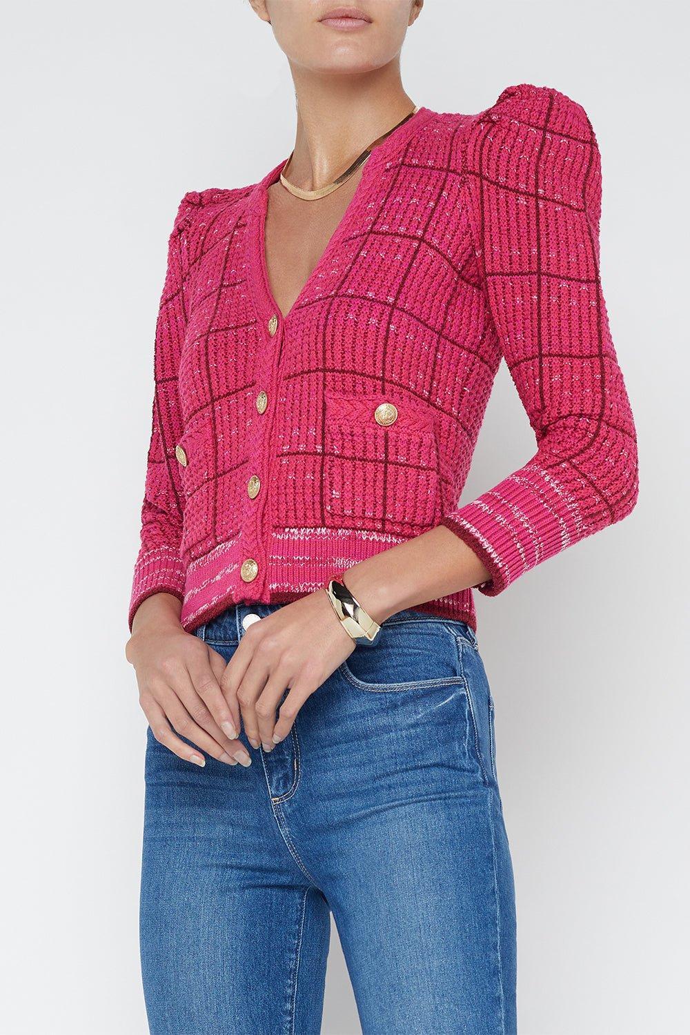 L'AGENCE-Jenni Cardigan - Pink Multi-