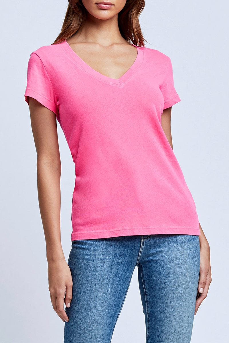 L'AGENCE-Becca V Neck T Shirt-