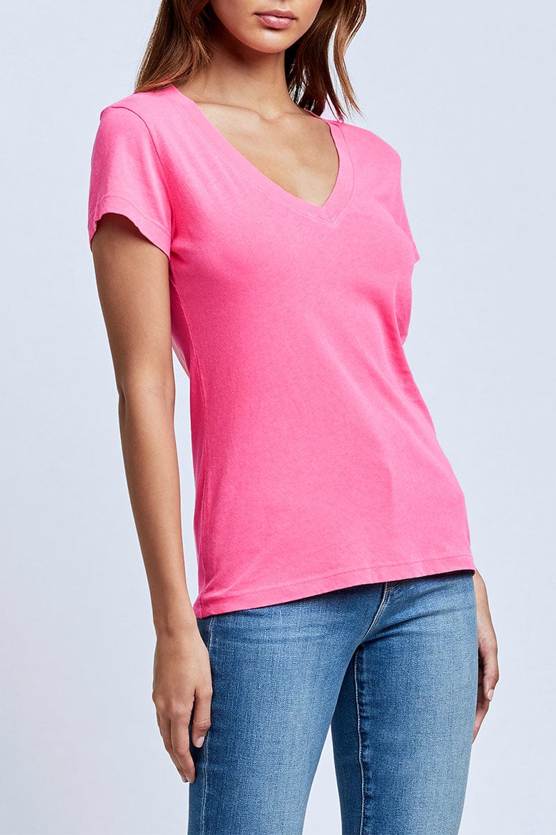 L'AGENCE-Becca V Neck T Shirt-