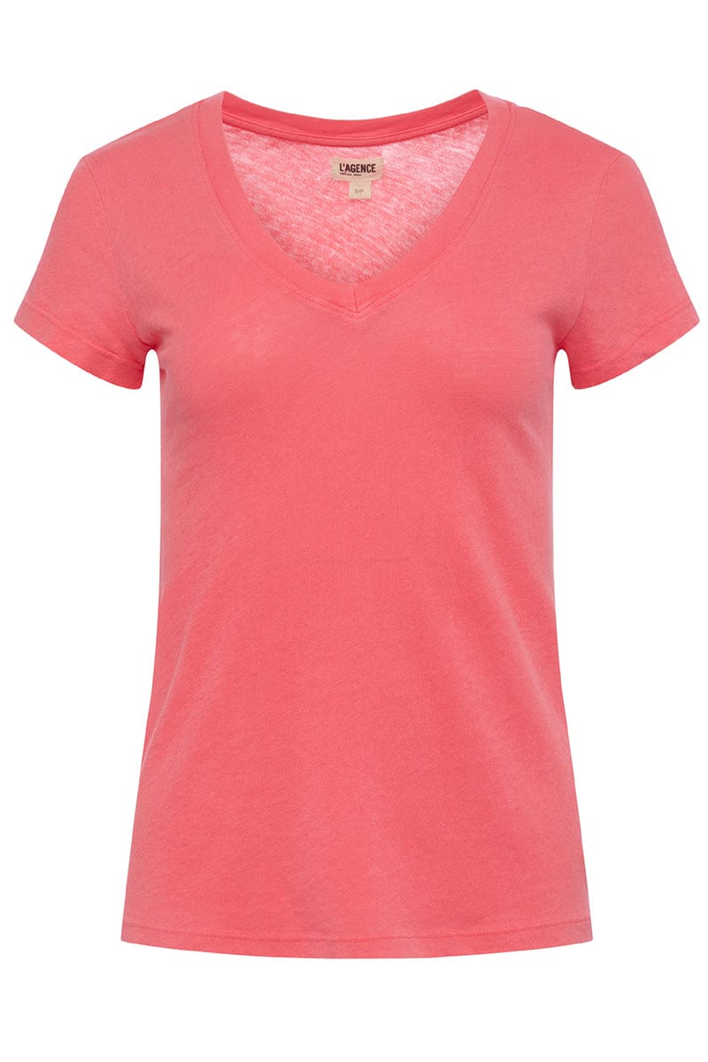 L'AGENCE-Becca V Neck T Shirt-