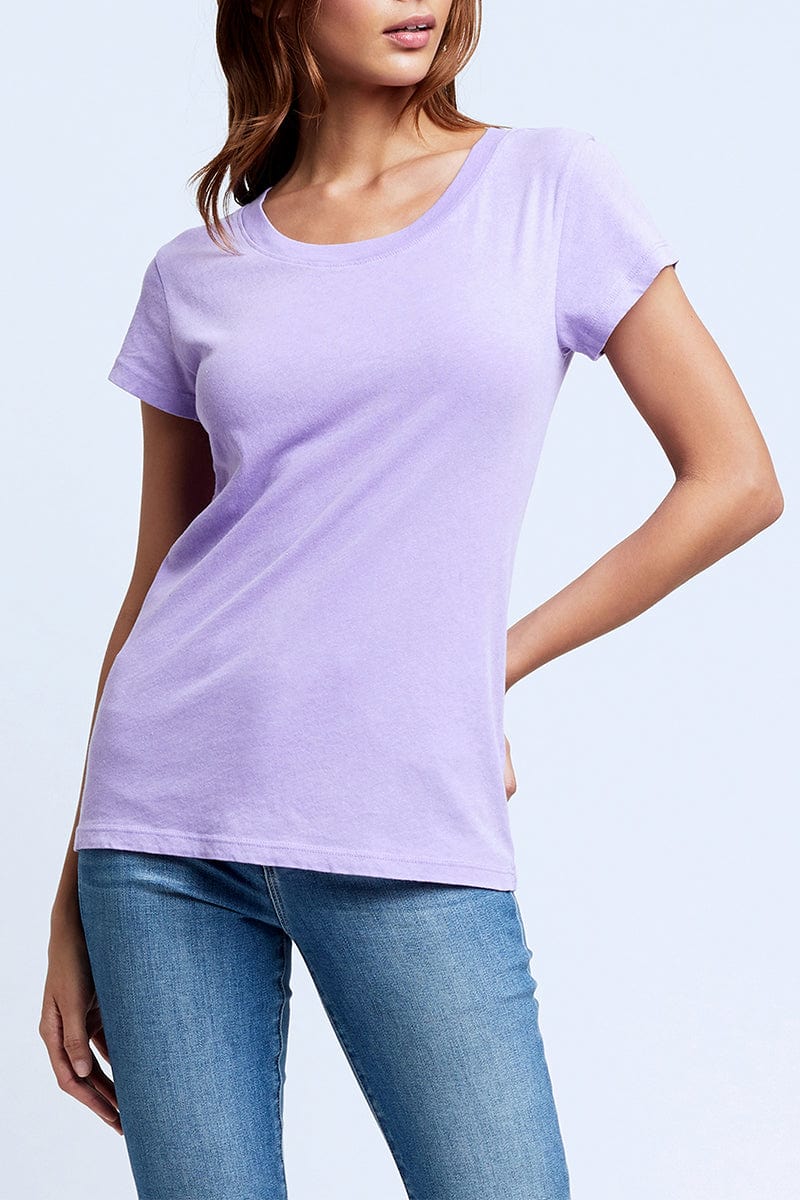 L'AGENCE-Cory Short Sleeve T Shirt - Lavender-