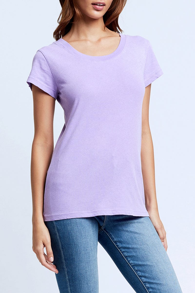 L'AGENCE-Cory Short Sleeve T Shirt - Lavender-