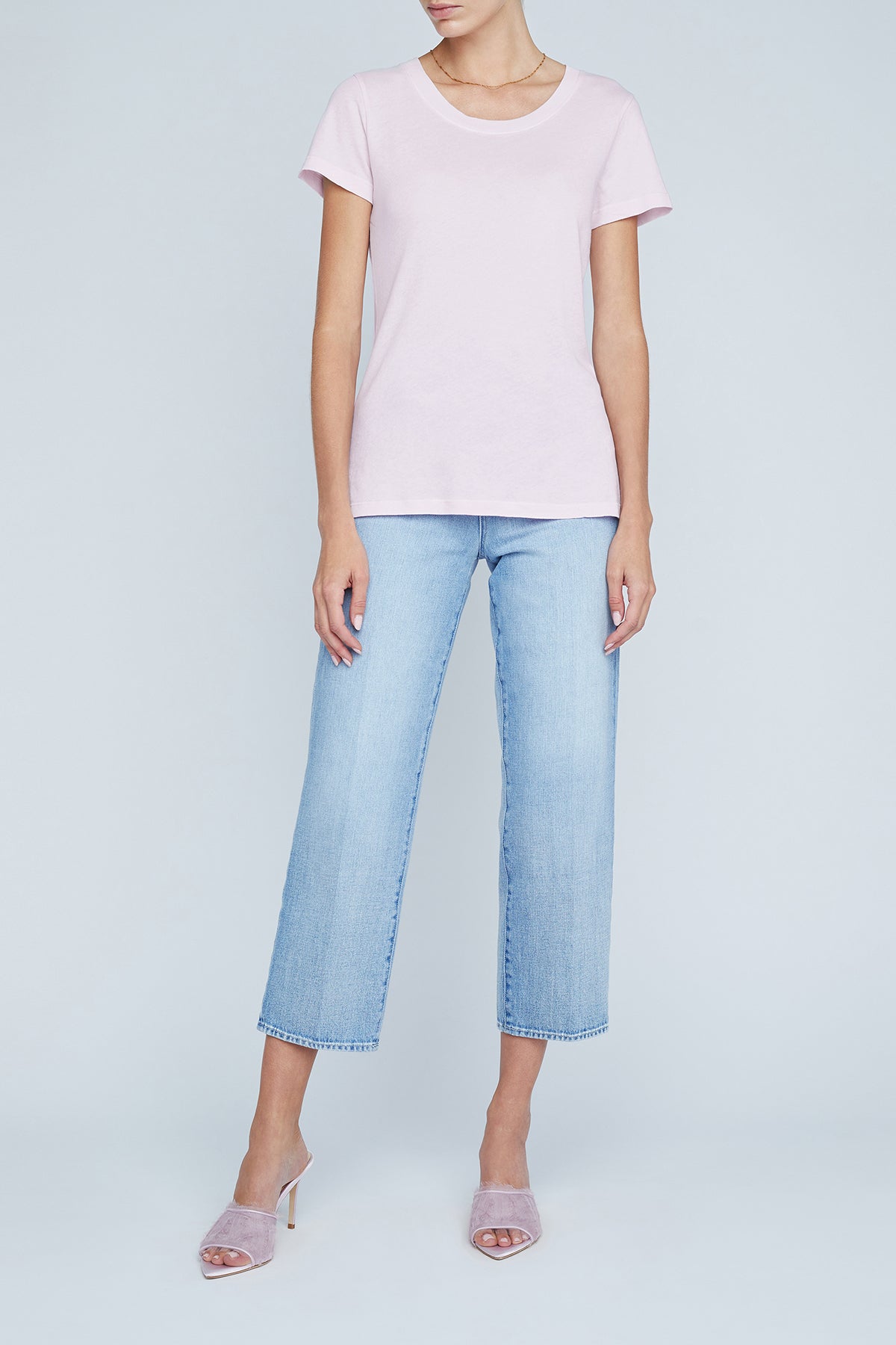 L'AGENCE-Cory Tee - Lilac Snow-