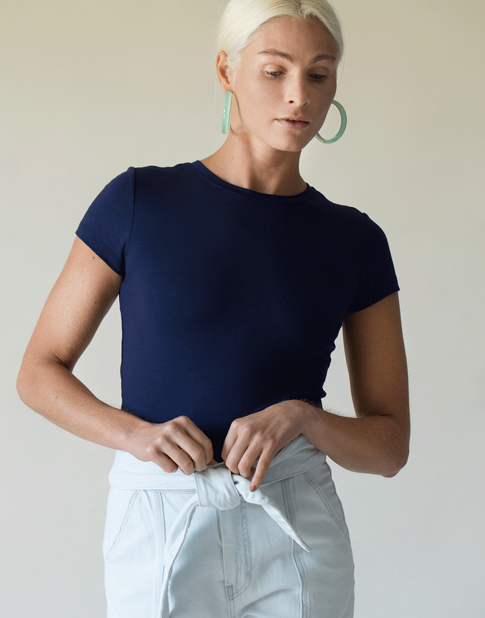 L'AGENCE-Ressi Crewneck T-Shirt-