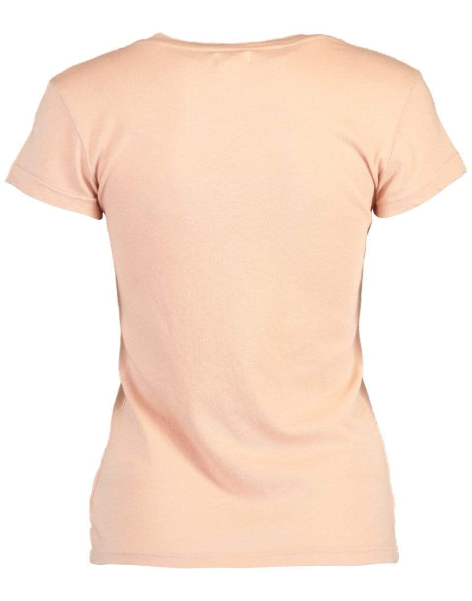 L'AGENCE-Becca V-Neck Short-Sleeve Tee-
