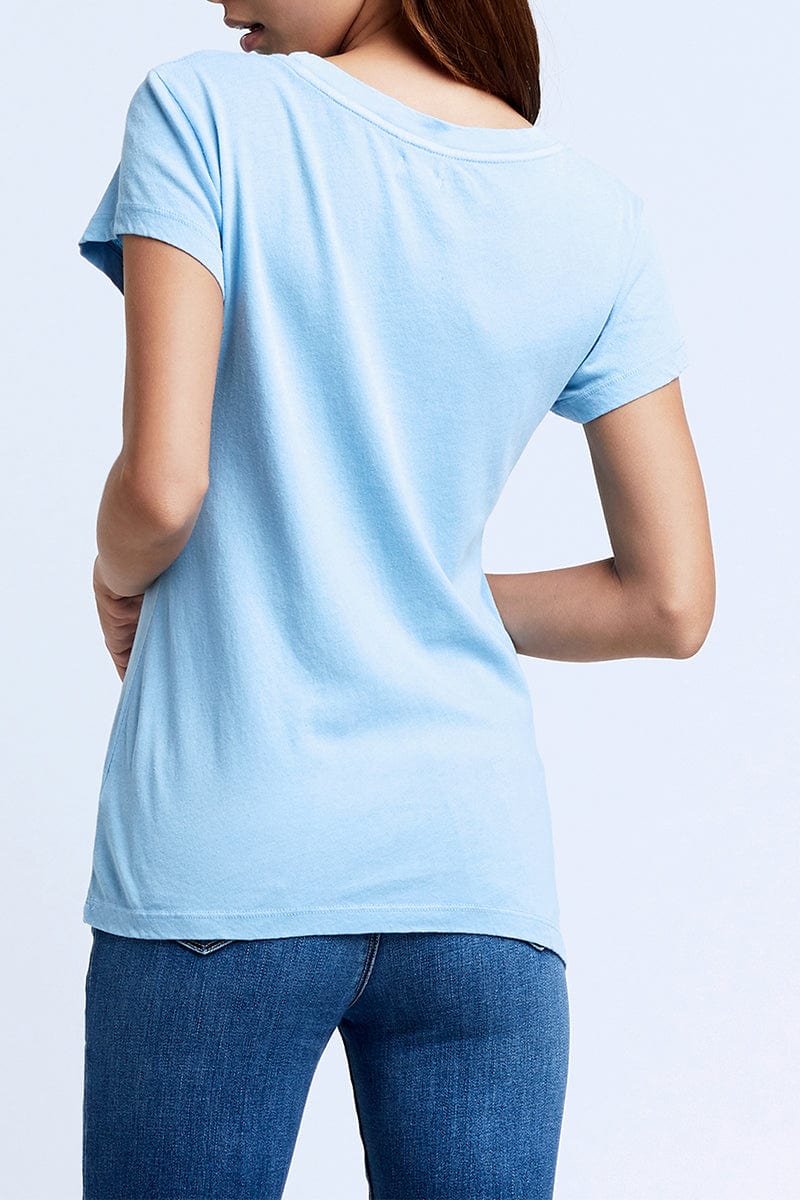 L'AGENCE-Cory Short Sleeve T Shirt - Sea-