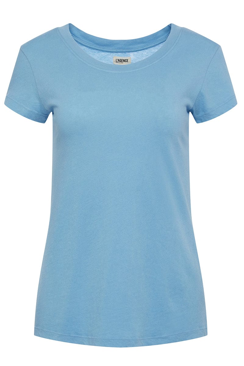 L'AGENCE-Cory Short Sleeve T Shirt - Sea-