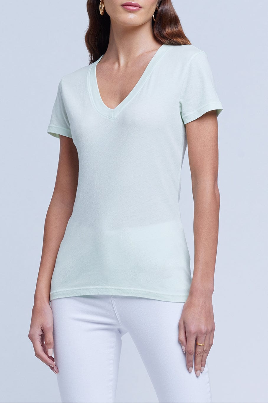 L'AGENCE-Becca V Neck T Shirt-