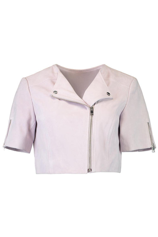 Kirsi Cropped Jacket - Lilac-PURPLE-XS-CLOTHINGCOATSUEDE-LAMARQUE