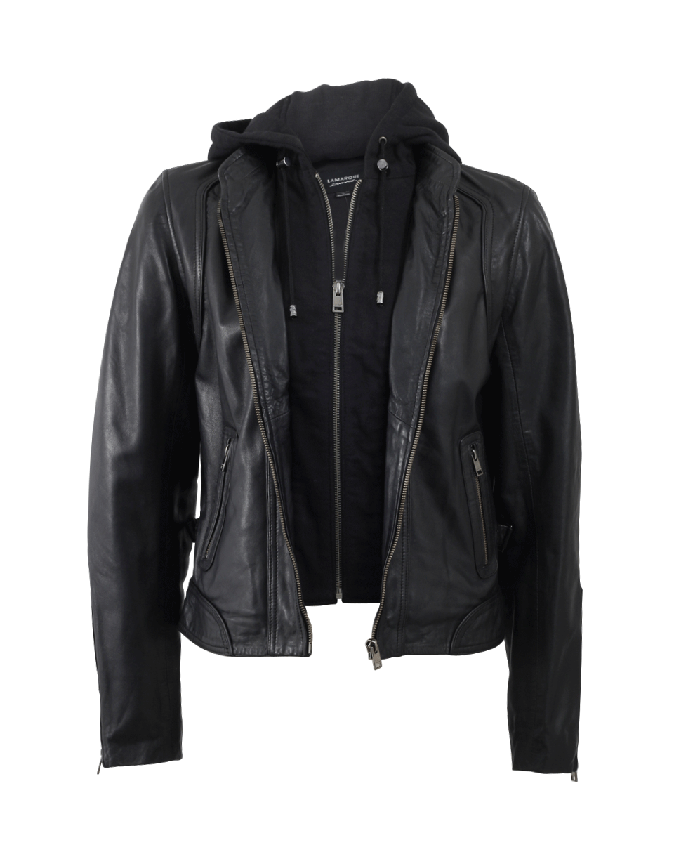LAMARQUE-Two In One Leather Jacket-