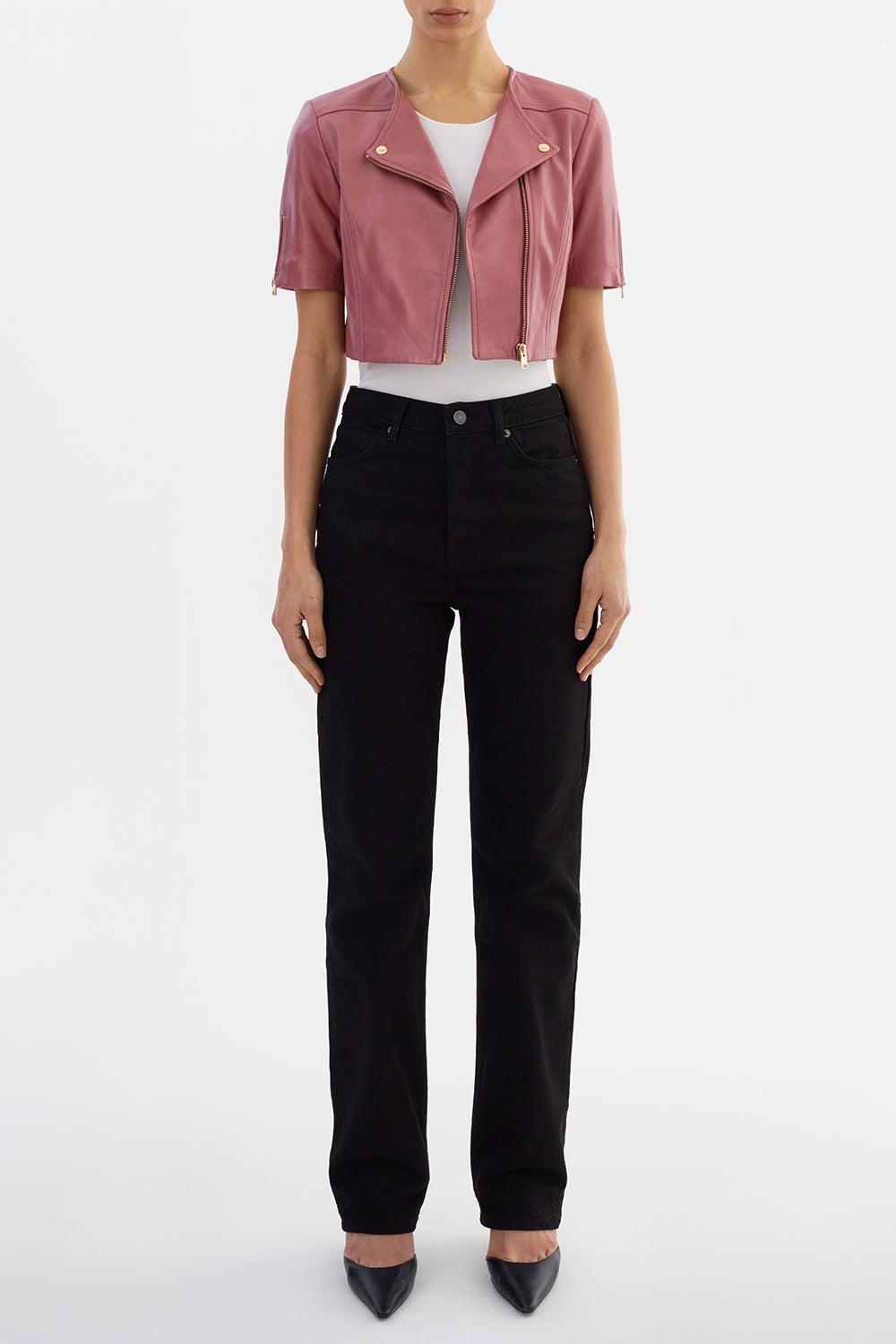 Kirsi Cropped Jacket - Deco Rose-DECOROSE-XS-CLOTHINGJACKETLEATHER-LAMARQUE