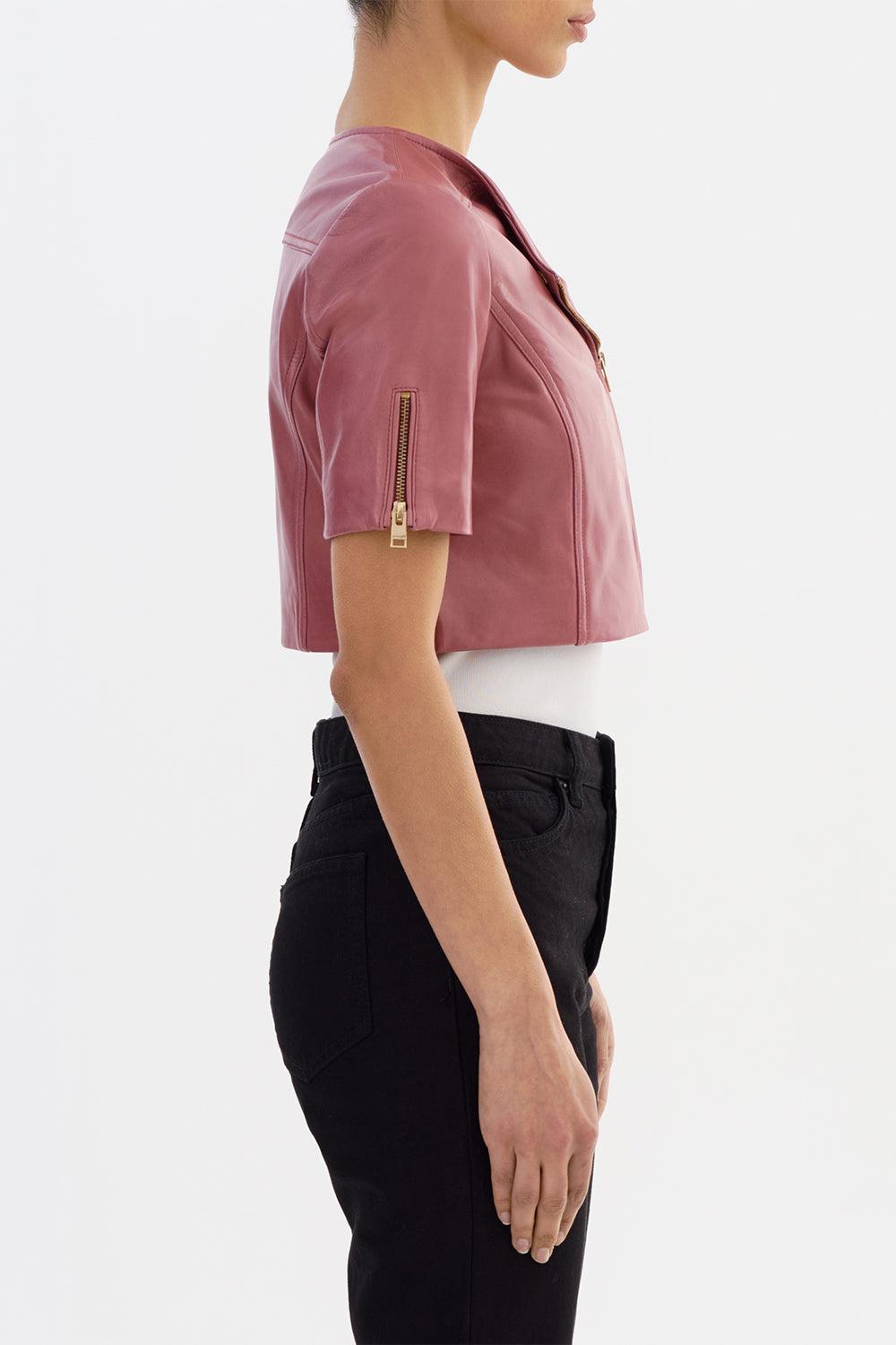 Kirsi Cropped Jacket - Deco Rose-DECOROSE-XS-CLOTHINGJACKETLEATHER-LAMARQUE