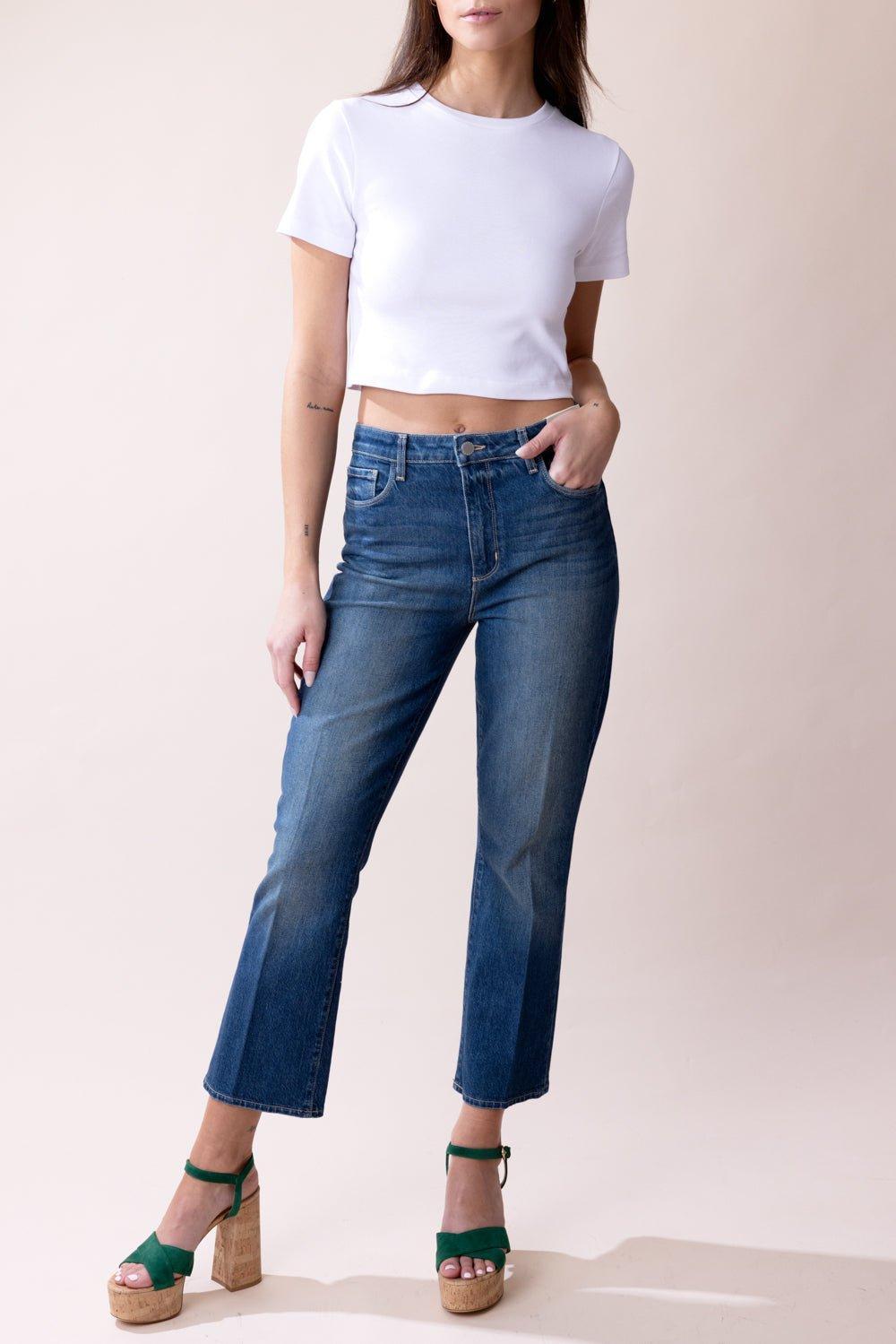 LAMARQUE-Inga Crop Tee - White-