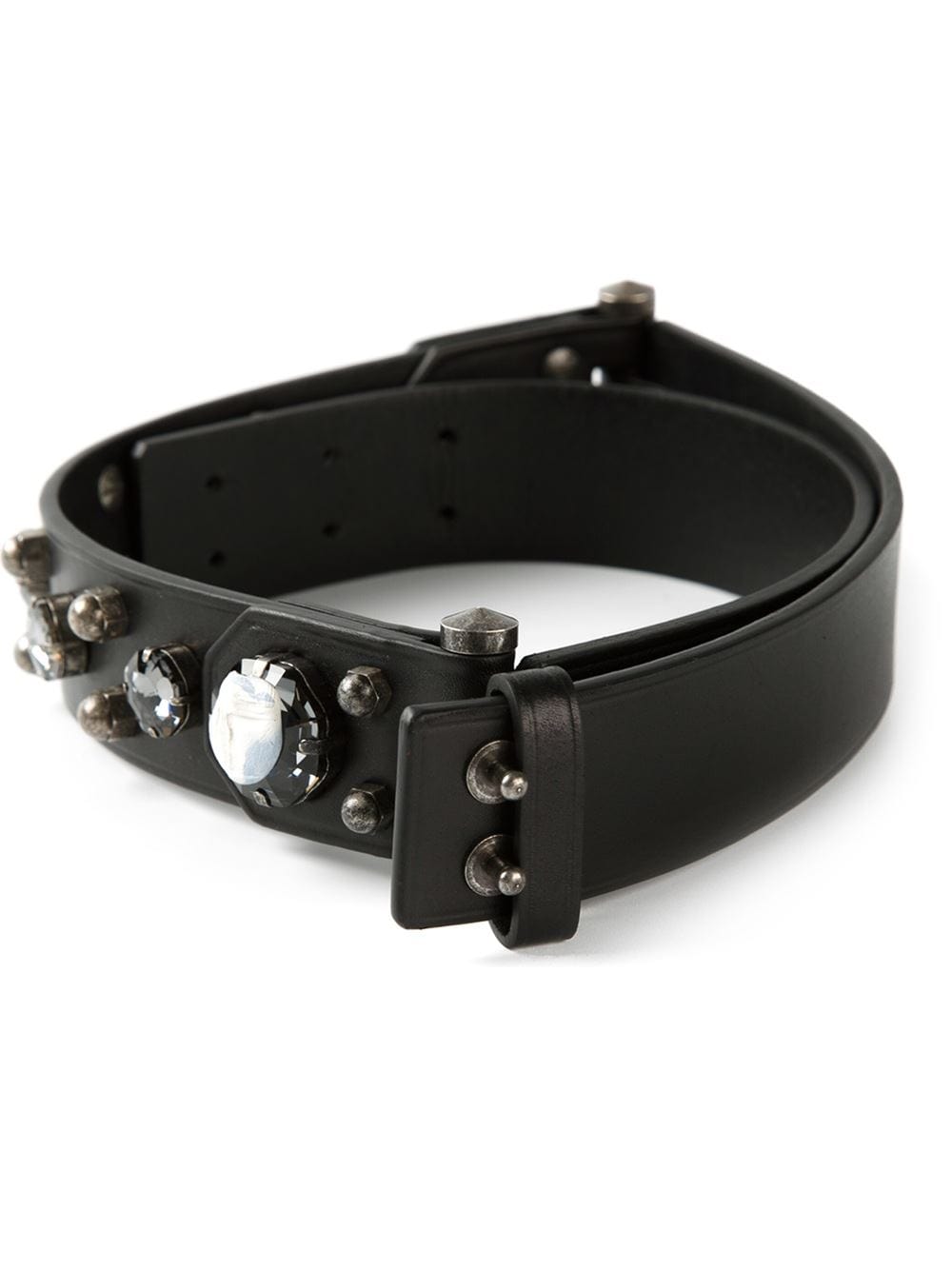 LANVIN-Stud Embellished Leather Belt-