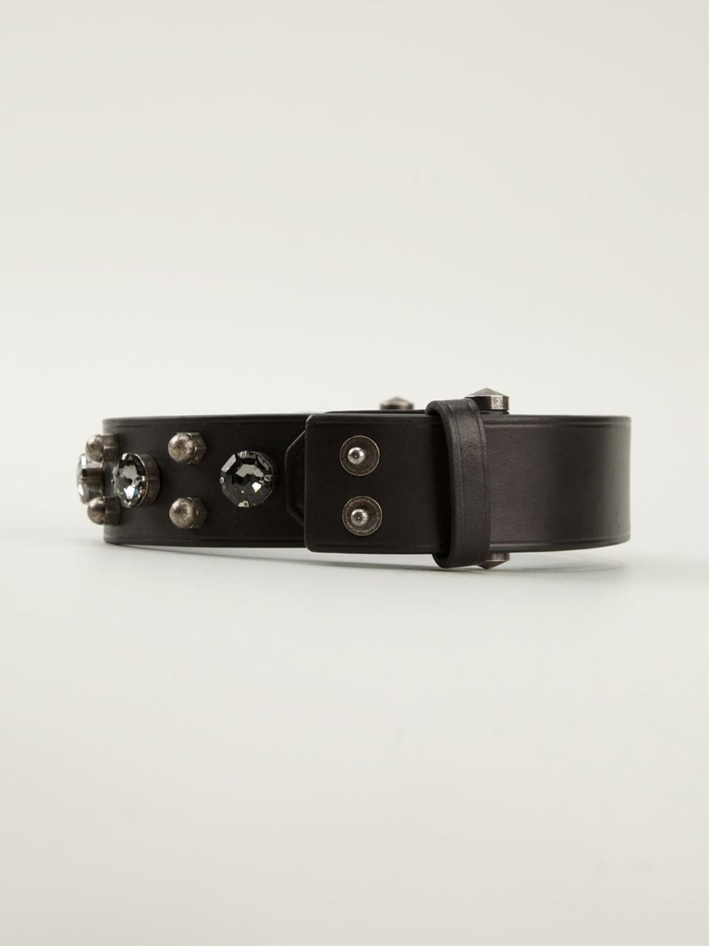 LANVIN-Stud Embellished Leather Belt-