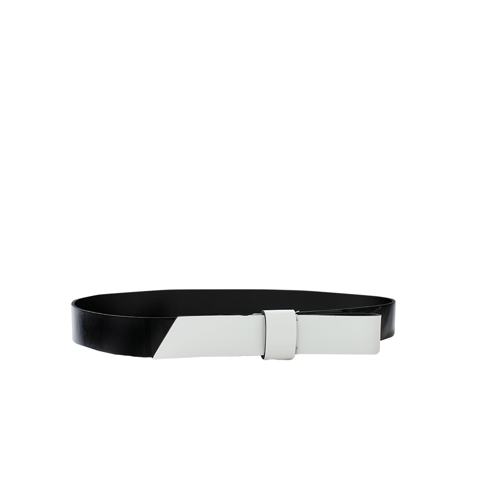 LANVIN-Bi Color Patent Belt-