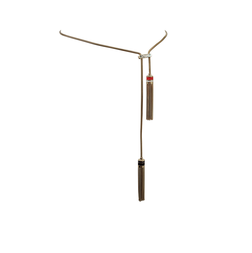 LANVIN-Tassel Belt And Necklace-