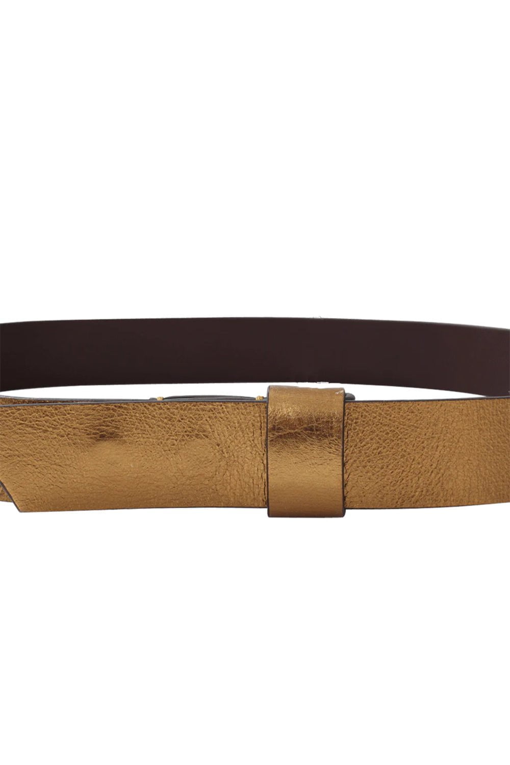 LANVIN-Metallic Gold Belt-GOLD