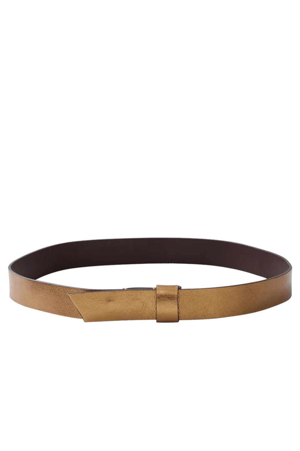 LANVIN-Metallic Gold Belt-GOLD