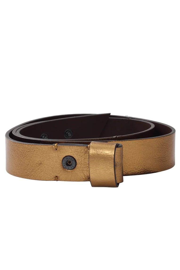 LANVIN-Metallic Gold Belt-GOLD