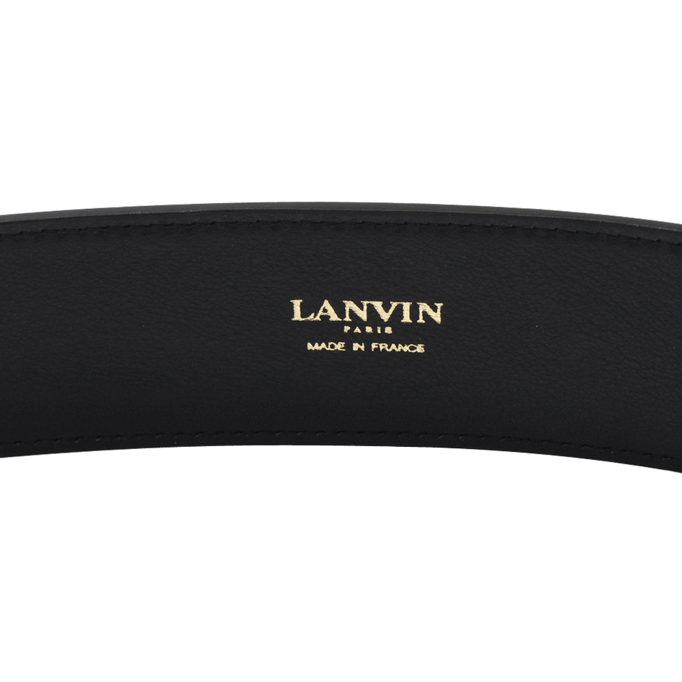 LANVIN-Leather And Gold Hardware Belt-