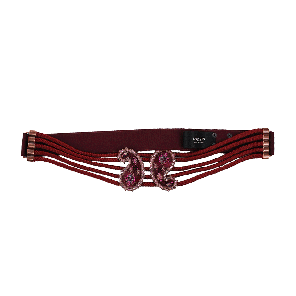 LANVIN-Paisley Stone Rope Belt-