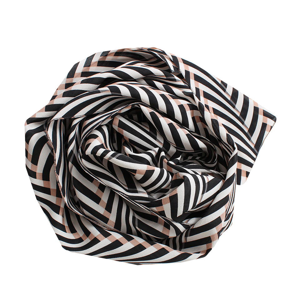 LANVIN-Skinny Printed Scarf-