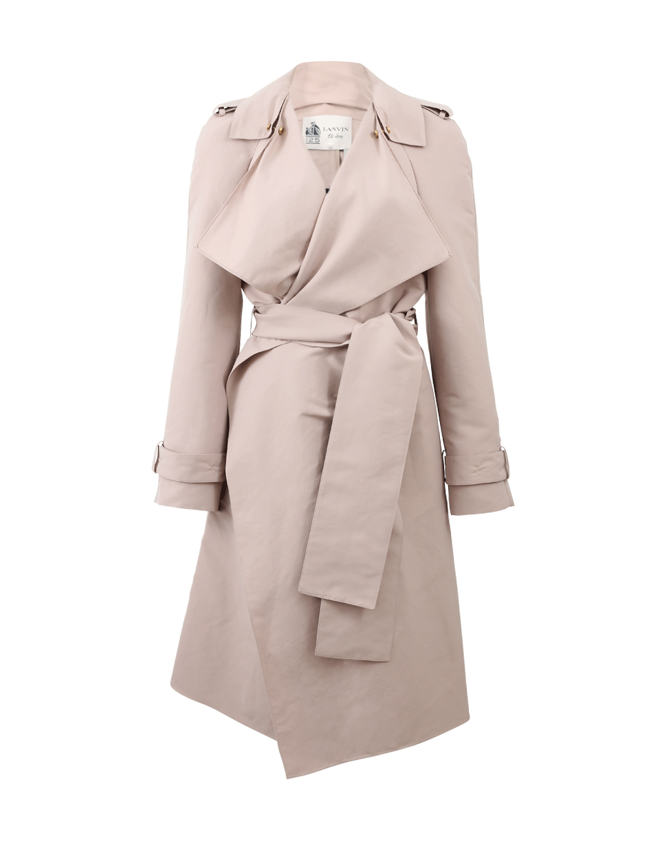 LANVIN-Silk Taffeta Trench-NUDE