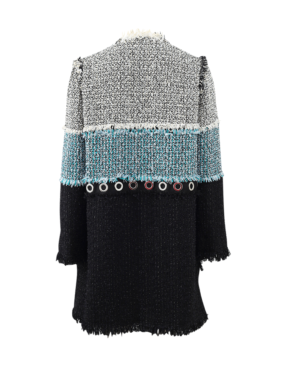 LANVIN-Grommet And Tweed Coat-