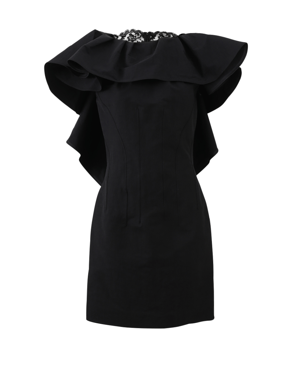LANVIN-Lace Insert Cocktail Dress-
