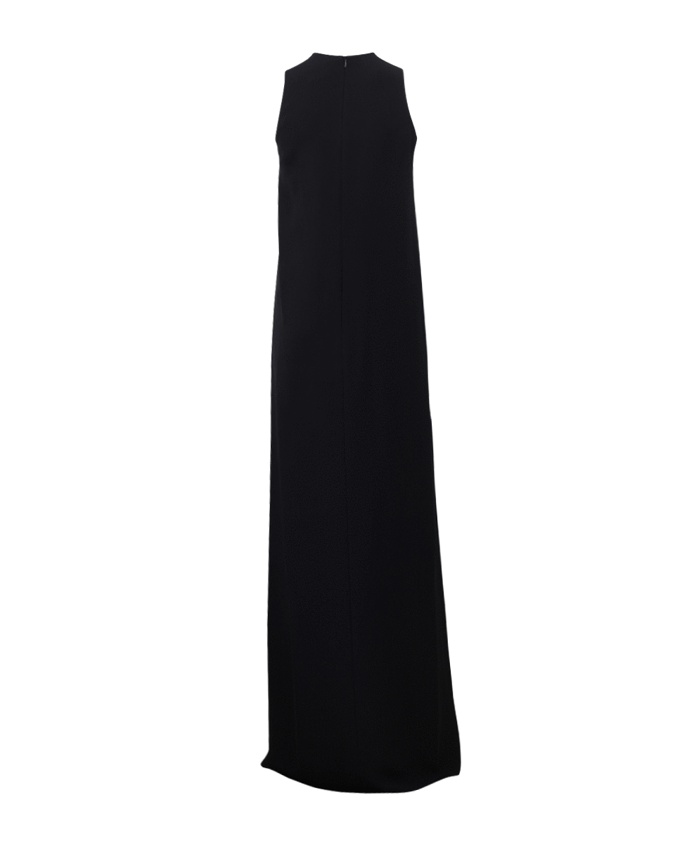 LANVIN-Pearl Detail Maxi Dress-BLACK